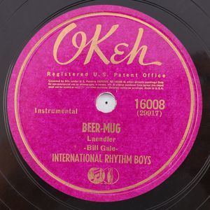 International Rhythm Boys, Beer Mug / Red-Head 1941 78 rpm Record 10" OKeh 16008